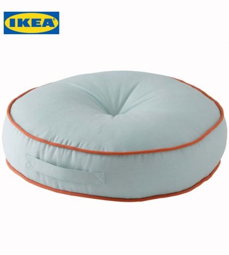 Review IKEA GOKVALL Bantal Lantai Biru Muda Bulat 45x45x10 cm